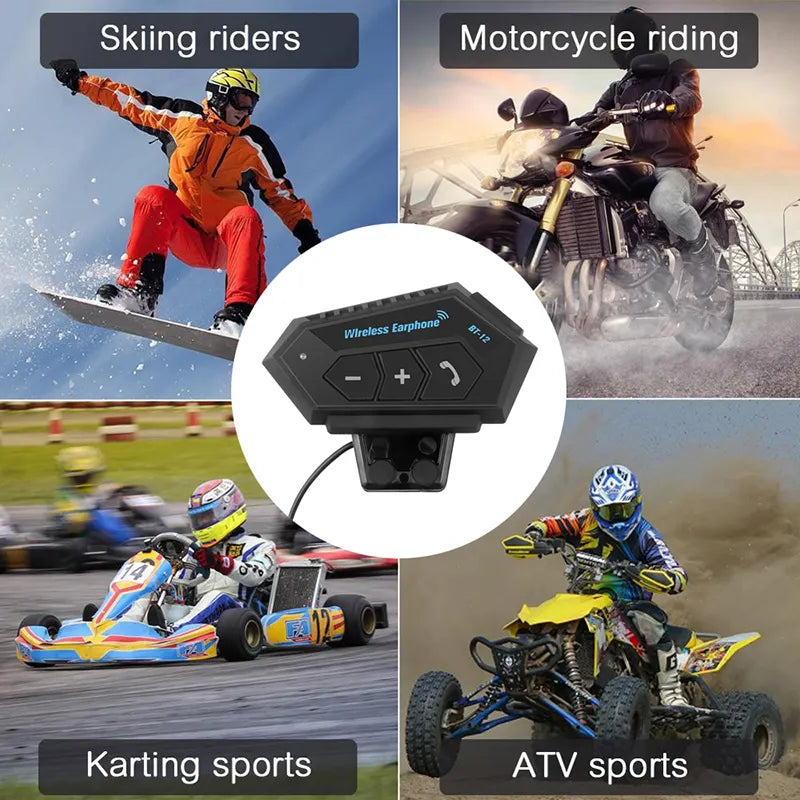 Wireless Motorcycle Bluetooth Headset BT12 with Microphone